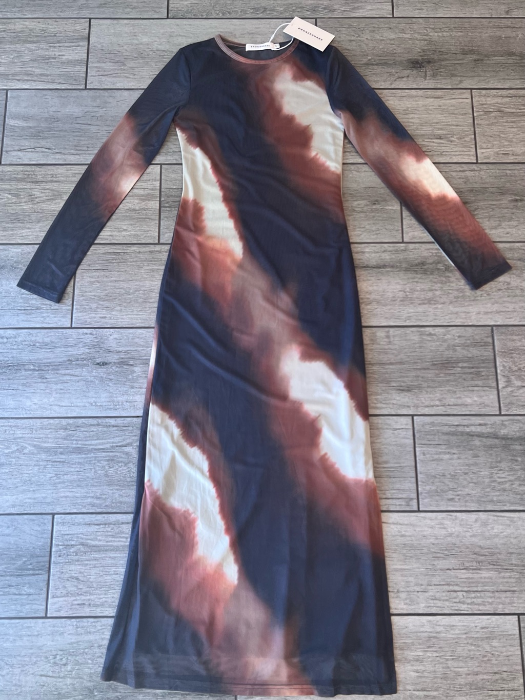 Bronze Snake Women’s Amaya Midi Dress Mars Size Medium New With Tags Mesh Lined — image 4 of 8